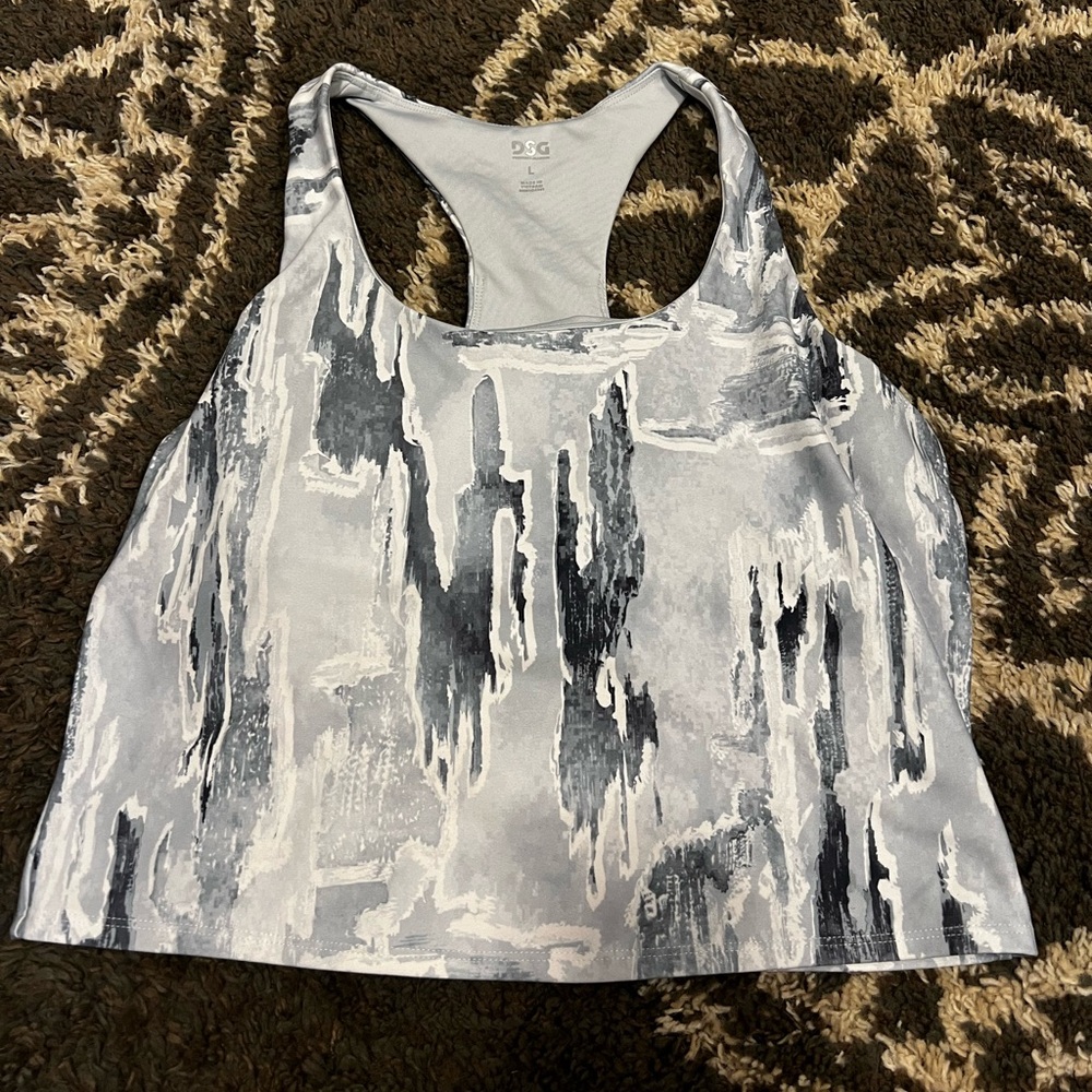 DSG White/Grey Active Tank Top Bra